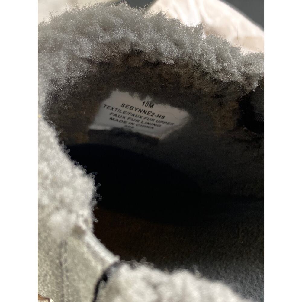 EASY SPIRIT BYNNE Faux Fur Clog Mules Gray 10M - Picture 5 of 6